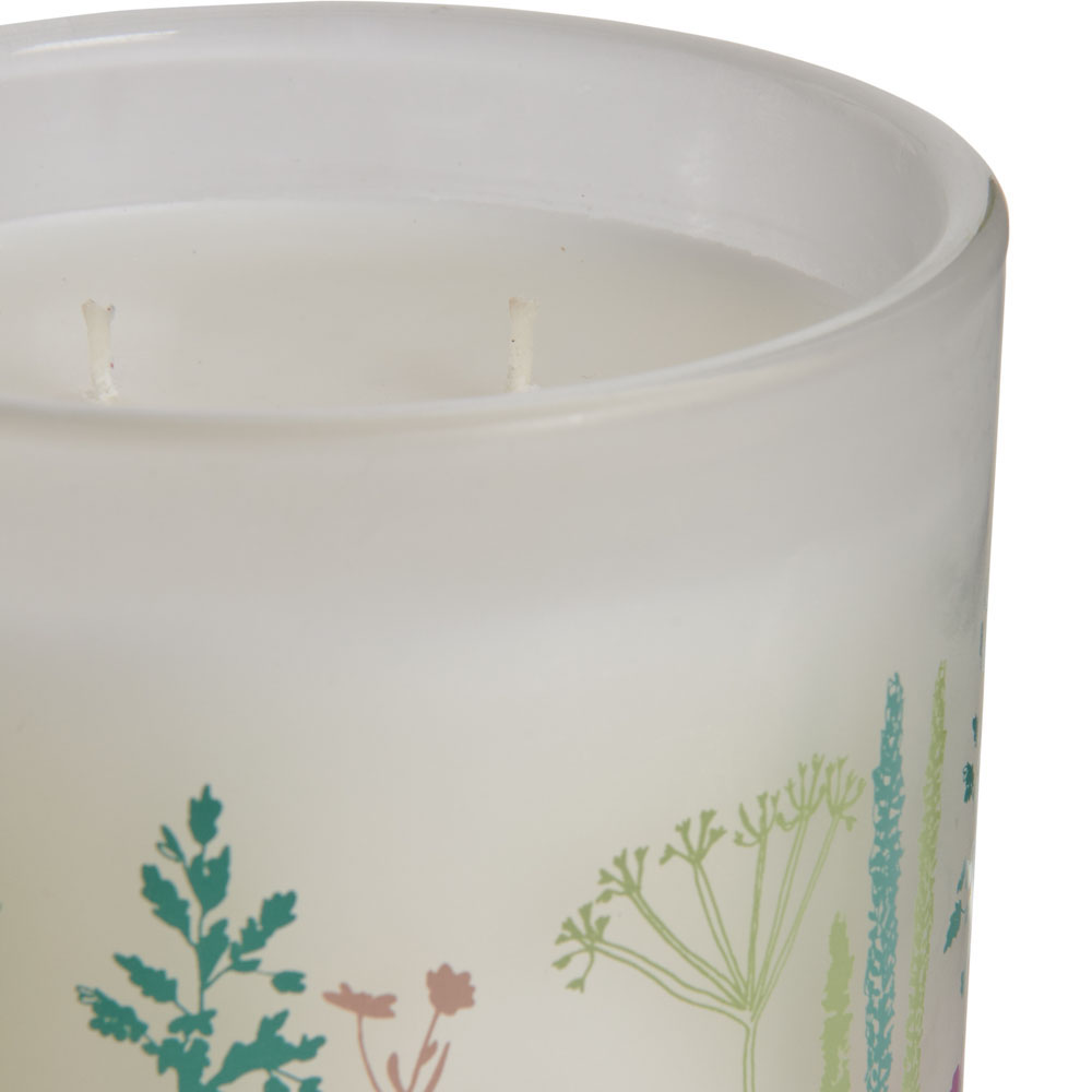 Wilko Large Frosted Floral Candle Image 3