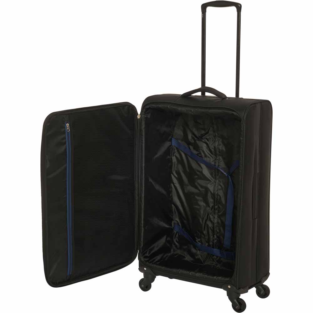Wilko Ultralite Suitcase Black 26 inch Wilko