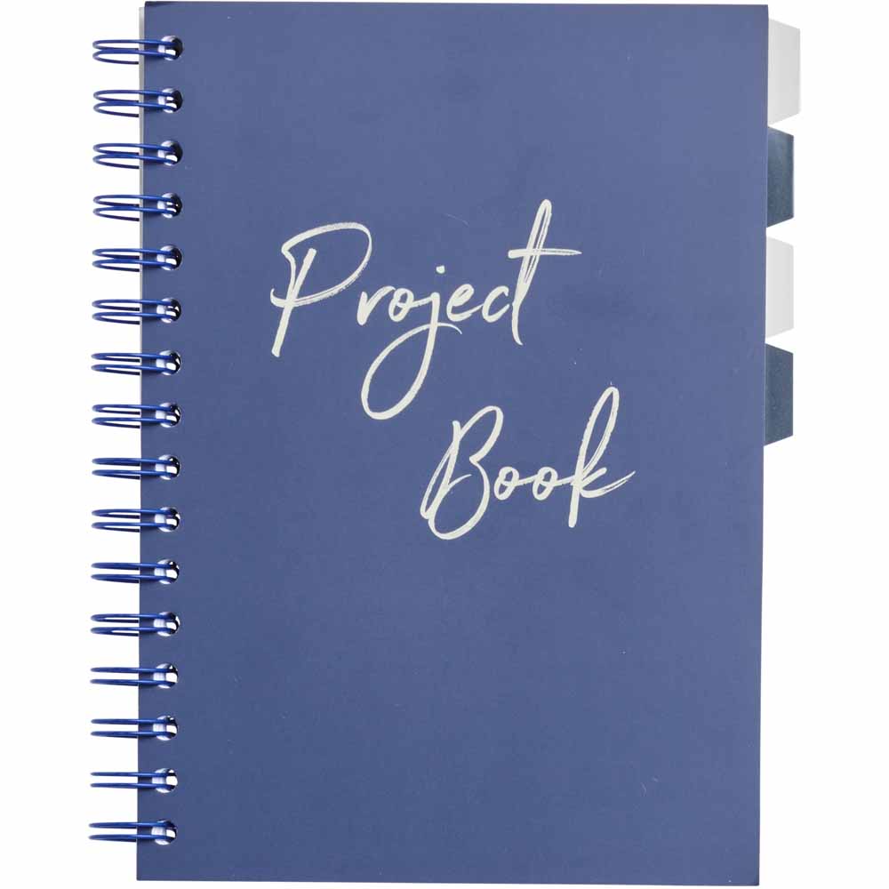 Wilko Project Book Navy A5 Image 1