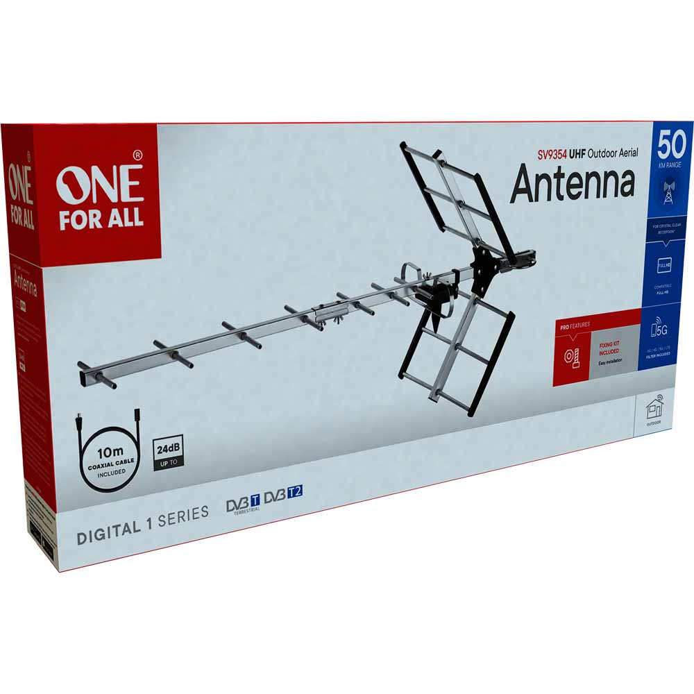 One For All 5G Outdoor Digital TV Aerial Kit Wilko