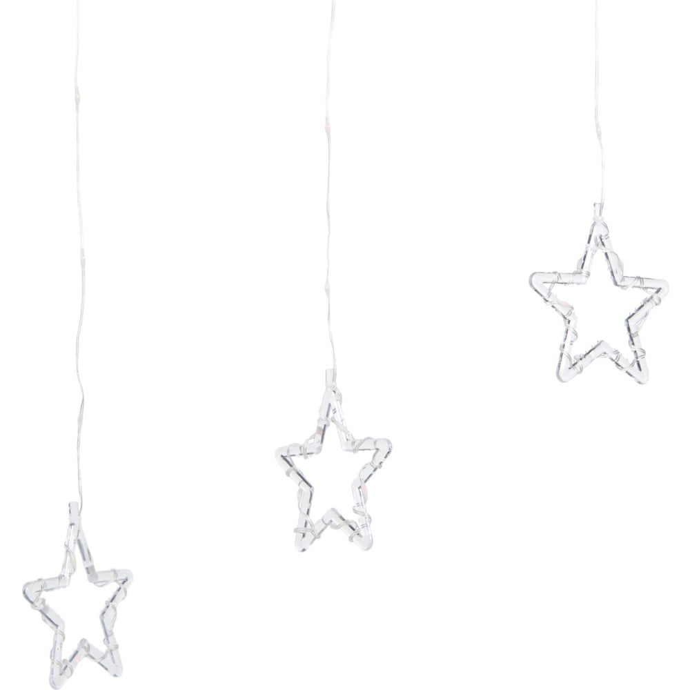10 Piece Multicolour Star Curtain LightClear Image 2