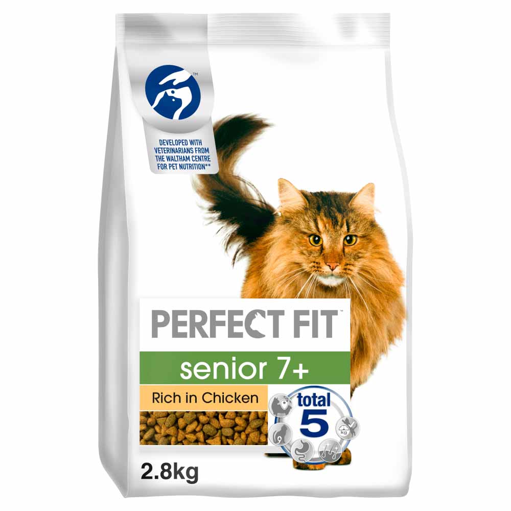 Perfect Fit Senior 7 Years+ Chicken Complete Dry Cat Food 2.8kg Image 1