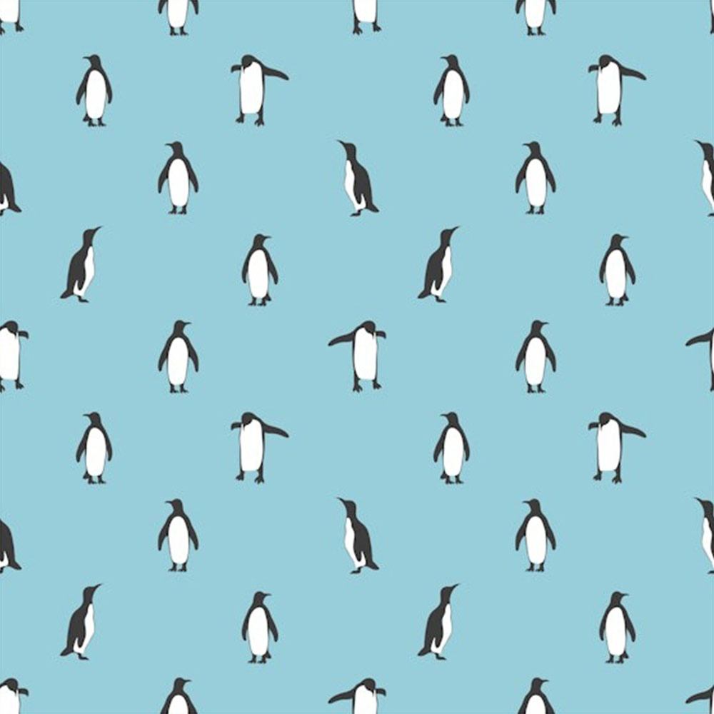 Bobbi Beck Eco Luxury Penguin Blue Wallpaper Image 1