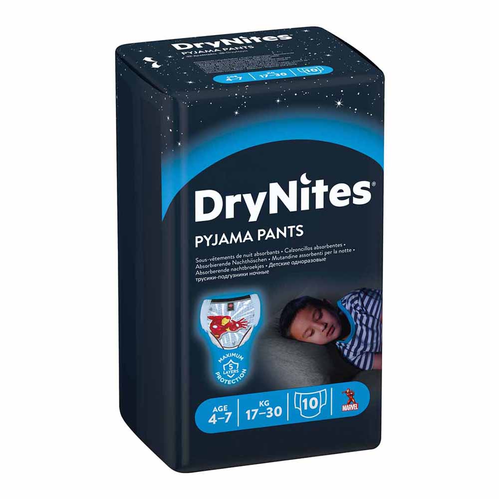 Huggies DryNites Pyjama Pants Boys 4 to7 years 10 Pack Case of 3 Image 3