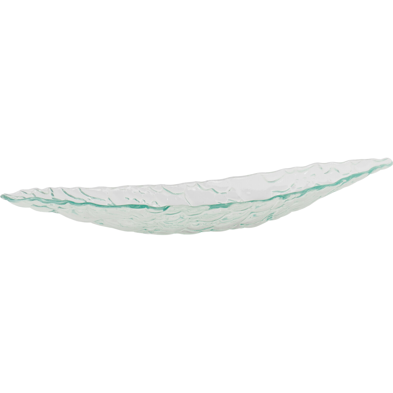 Glass Leaf Bowl - Clear Image 1