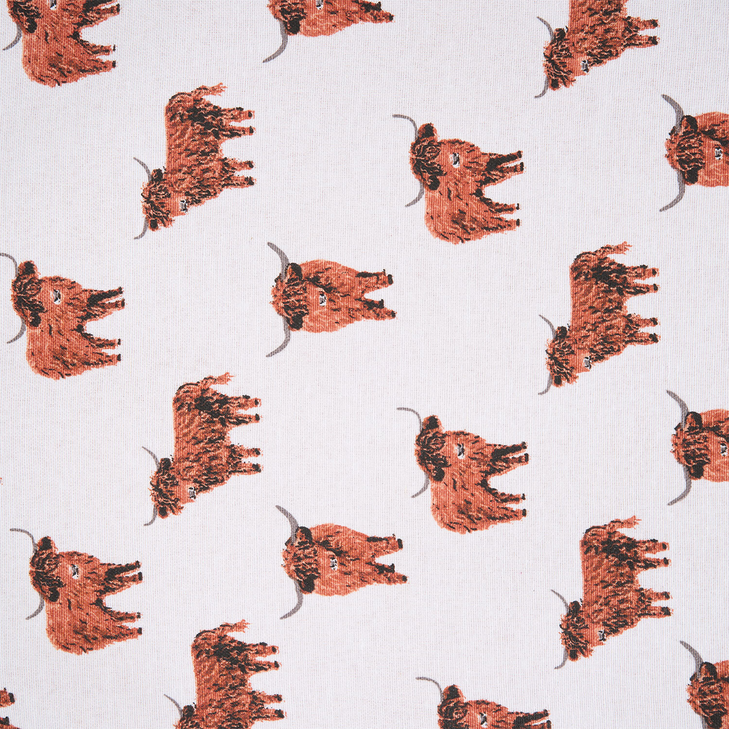 Highland Cow Table Runner White Image 4
