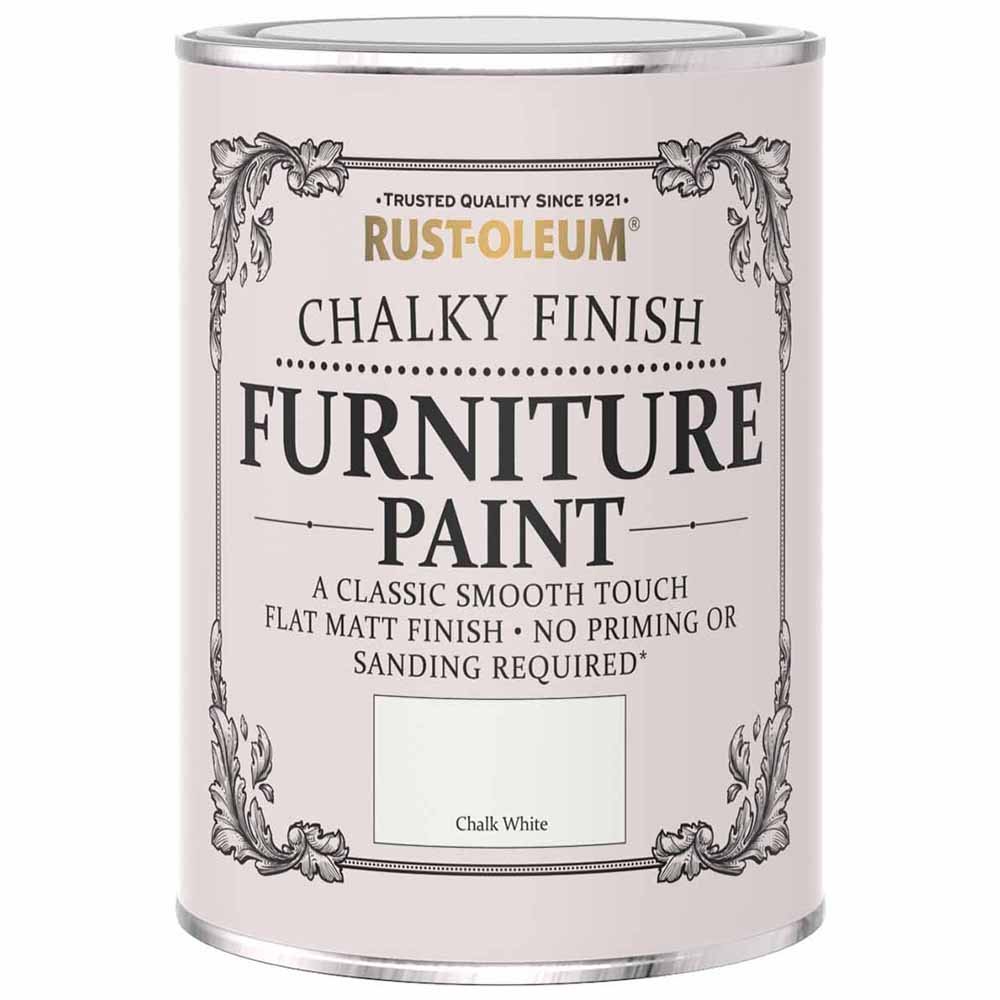 Rust-Oleum Chalky Furniture Paint Chalk White 125m Image 2