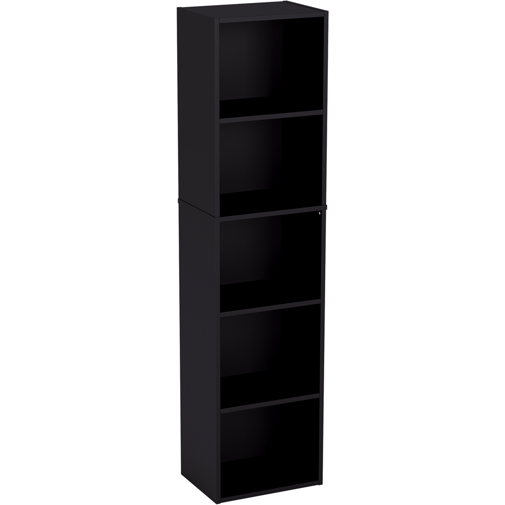 Vida Designs Oxford 5 Shelf Black Bookcase Image 2