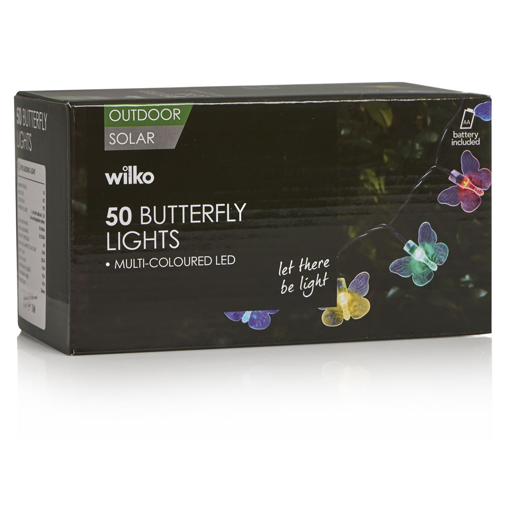 Wilko 50 pack Butterfly LED Garden Solar Lights Image 2
