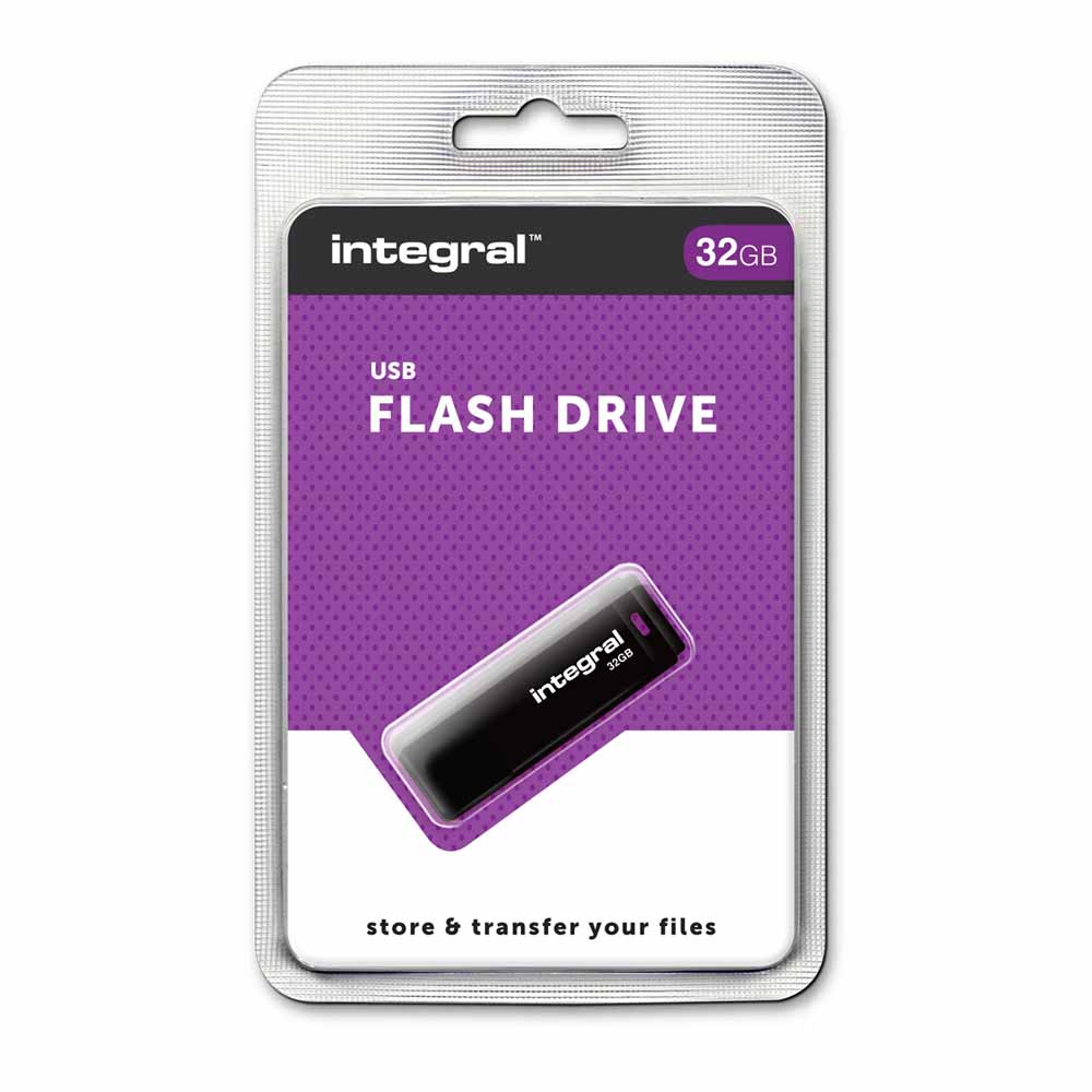 Integral 32GB Black USB 2.0 Flash Drive Image 1