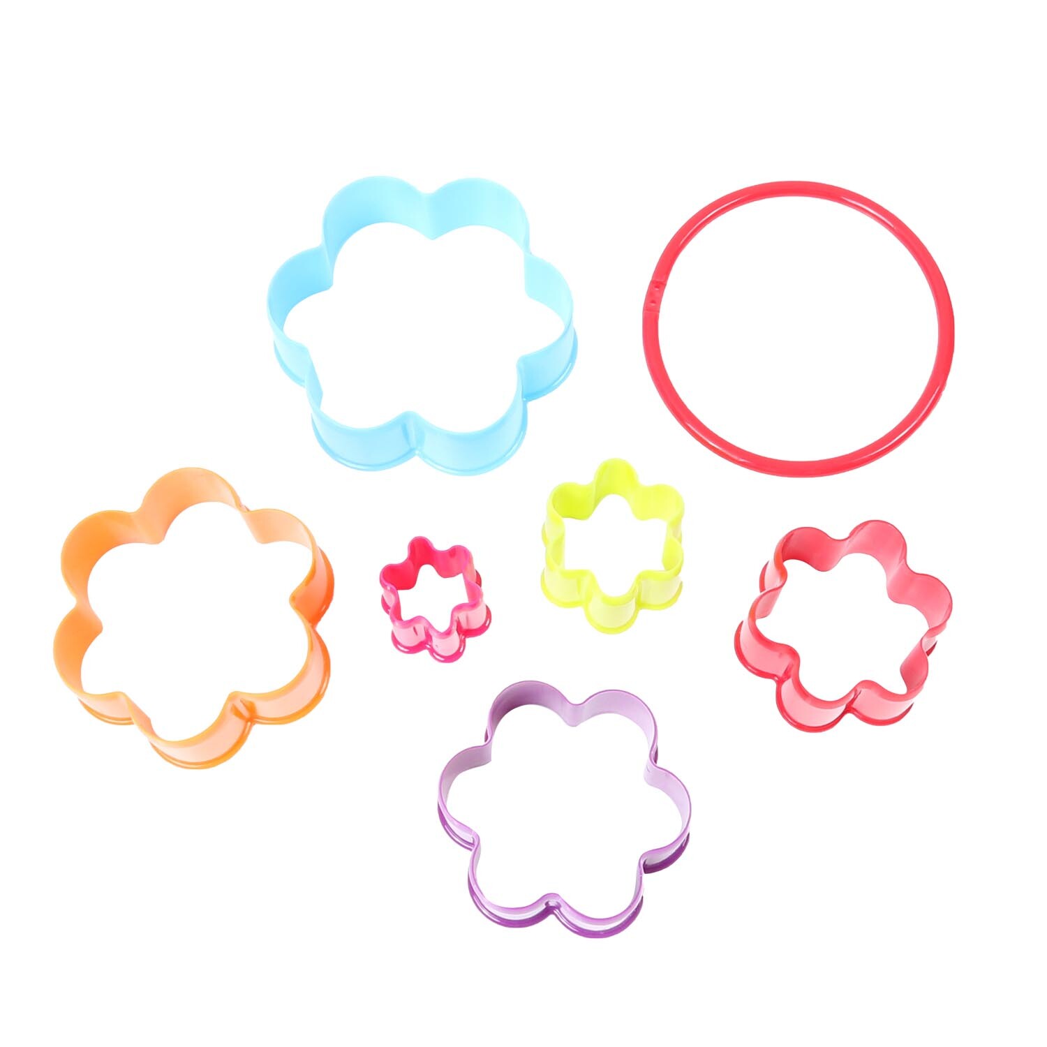 Pack of Six Plastic Flower Cookie Cutters Image 2
