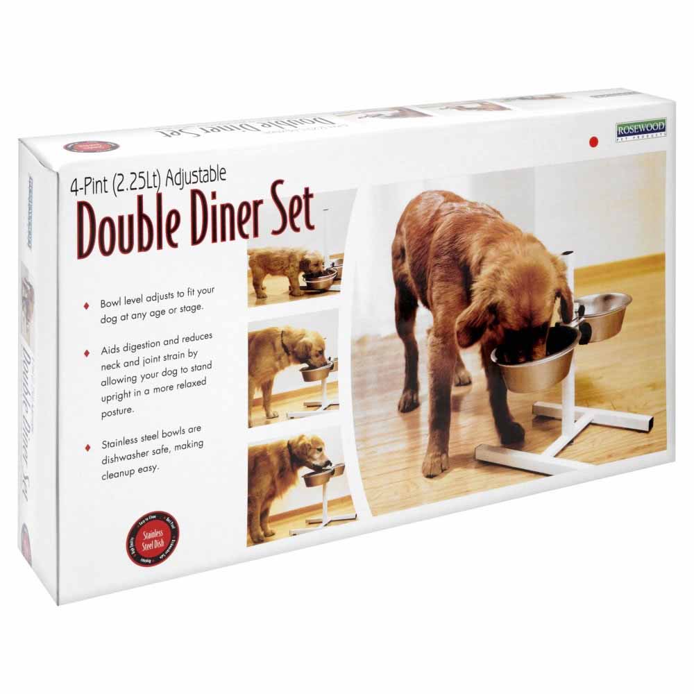 Rosewood Stainless Steel Double Diner Set for Dogs  2.25L Image 2