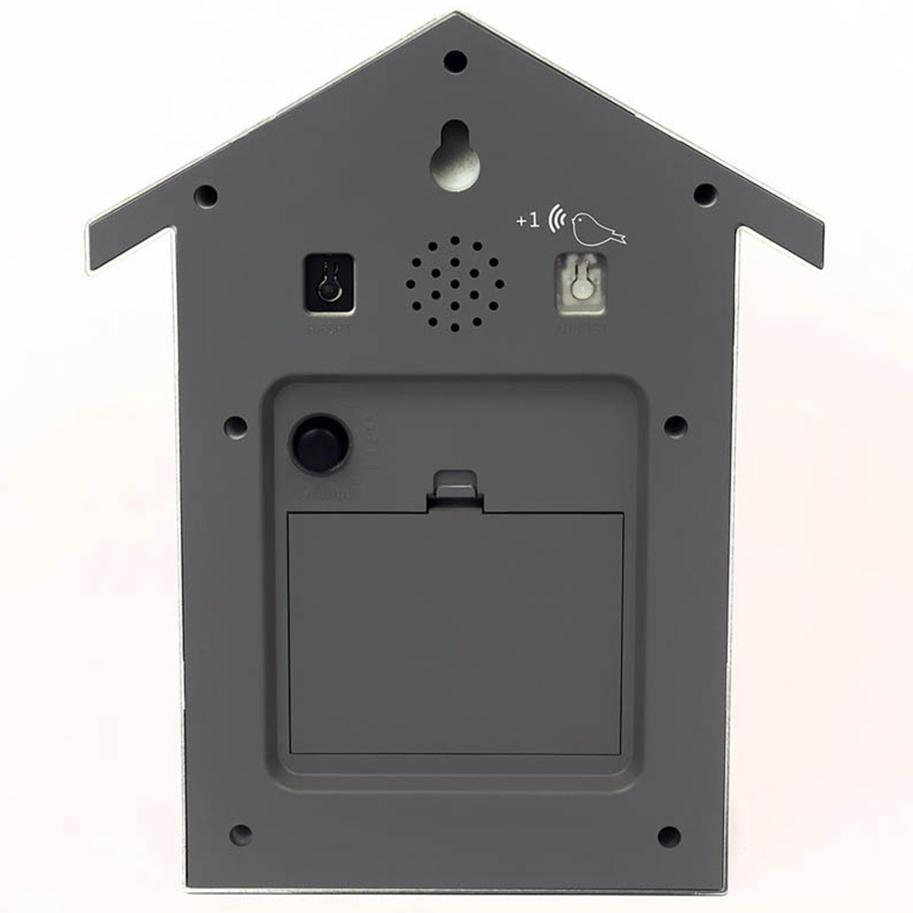 Walplus Grey Cuckoo Window Clock with Removable Pendulum 25cm Image 3