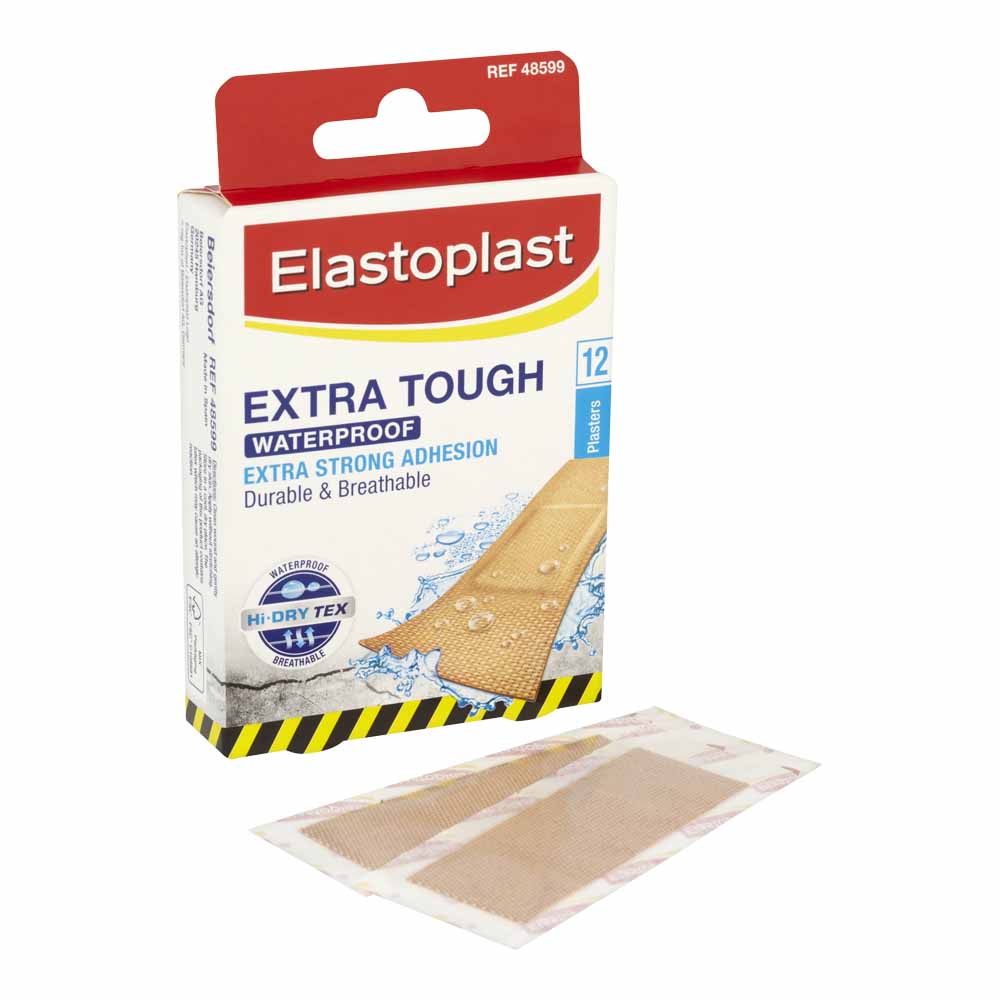 Elastoplast Extra Tough Waterproof Plasters 12 pack Image 3