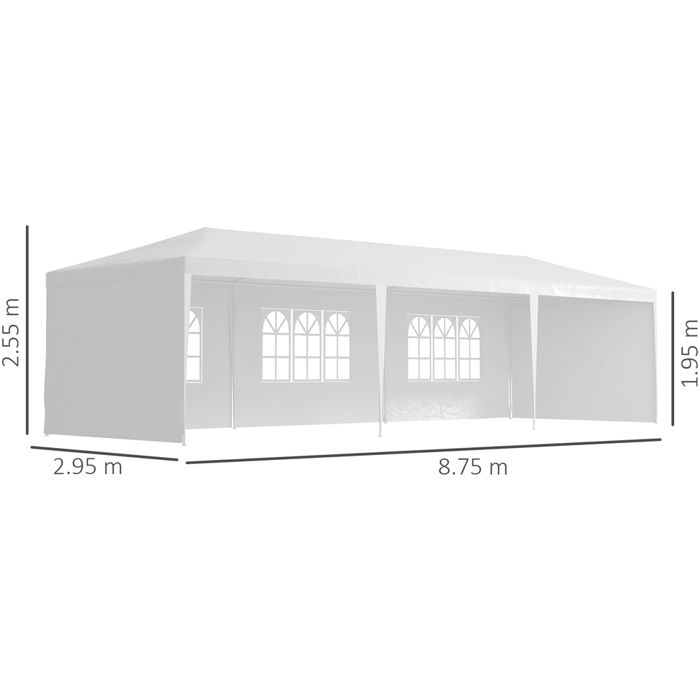 Outsunny 9 x 3m White Party Tent Gazebo Image 7