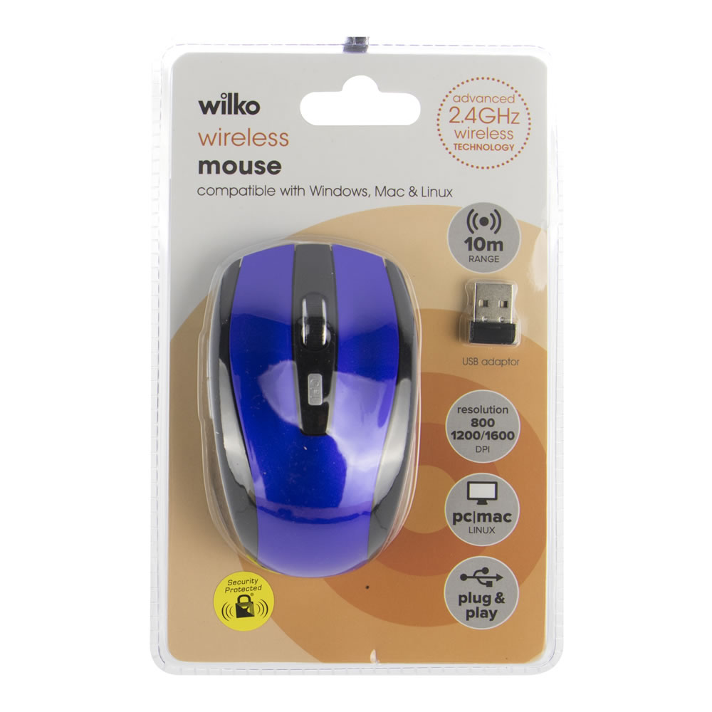 Wilko Wireless Mouse compatiable with Windows, Mac and Linux Wilko