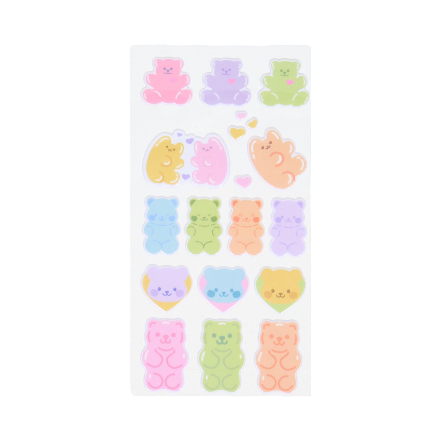 Pack of 2 Colourful Bubble Bears Sticker Sheets Image 2