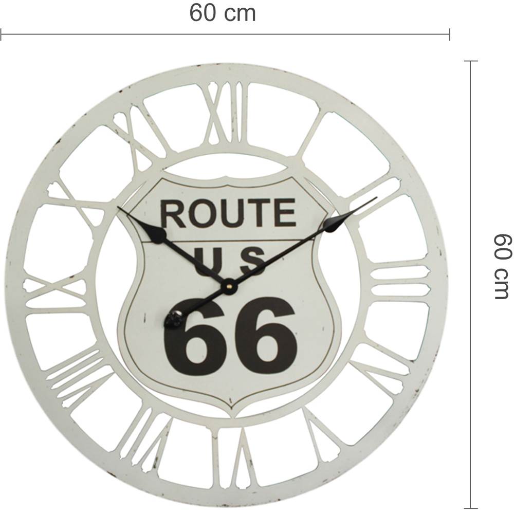 WALPLUS White Route Iron Wall Clock Image 5