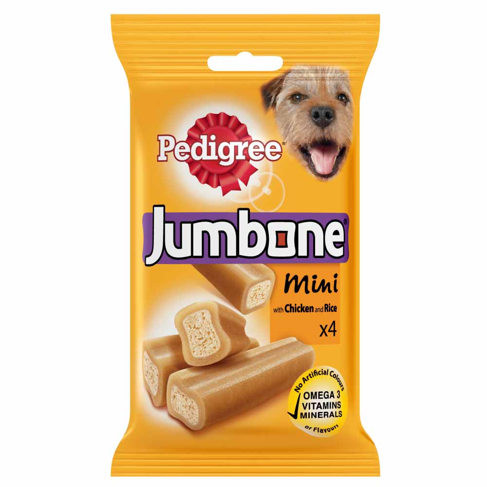Pedigree 4 pack Jumbone Mini with Chicken Dog Treats Image 2
