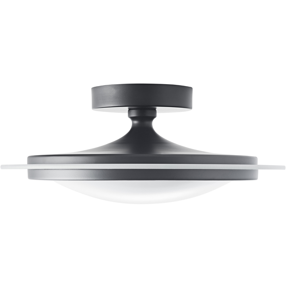 Happy Homewares Matt Black Semi Flush LED Powered Ceiling Light Image 5