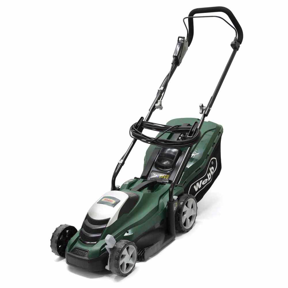 Webb WEER33 1300W Hand Propelled 33cm Classic Electric Rotary Lawnmower Image 3