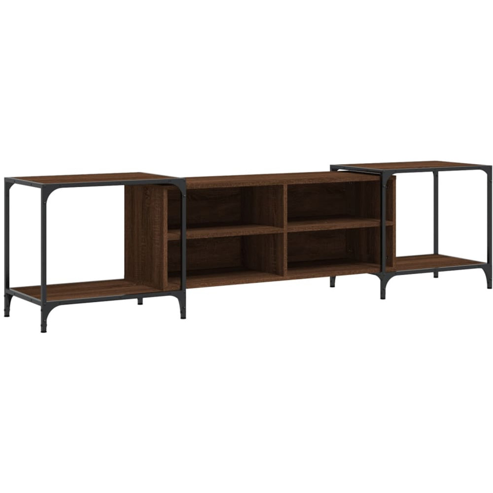 vidaXL 4 Shelf Brown Oak TV Cabinet Image 2