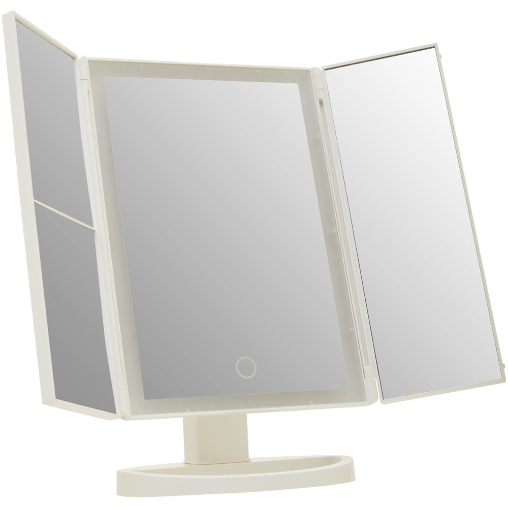 Premier Housewares White Cassini LED Dressing Table Mirror Image 2