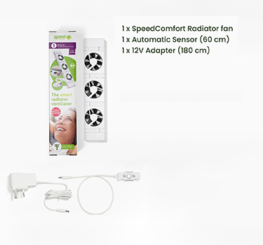SpeedComfort white radiator amplifier fan unit