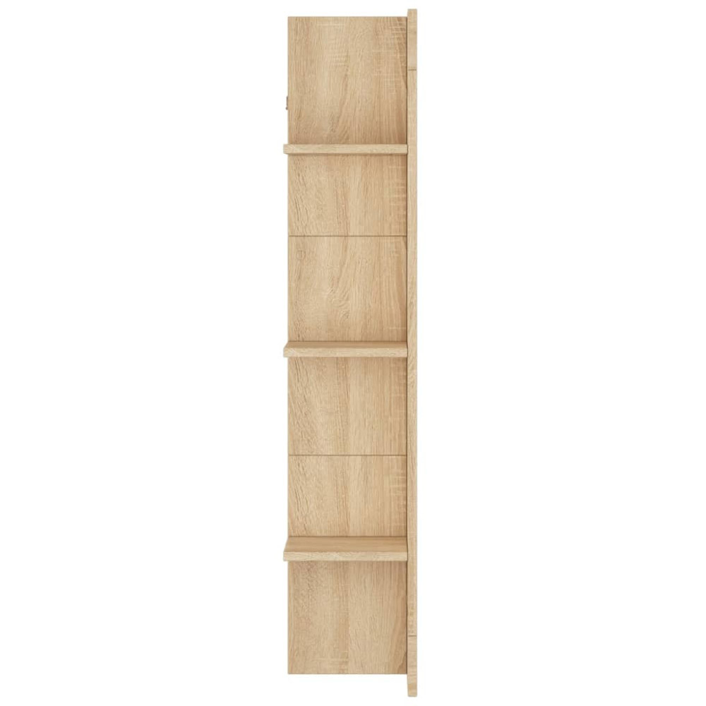 vidaXL 3 Open Shelf Sonoma Oak Wall Mounted TV Cabinet Image 5