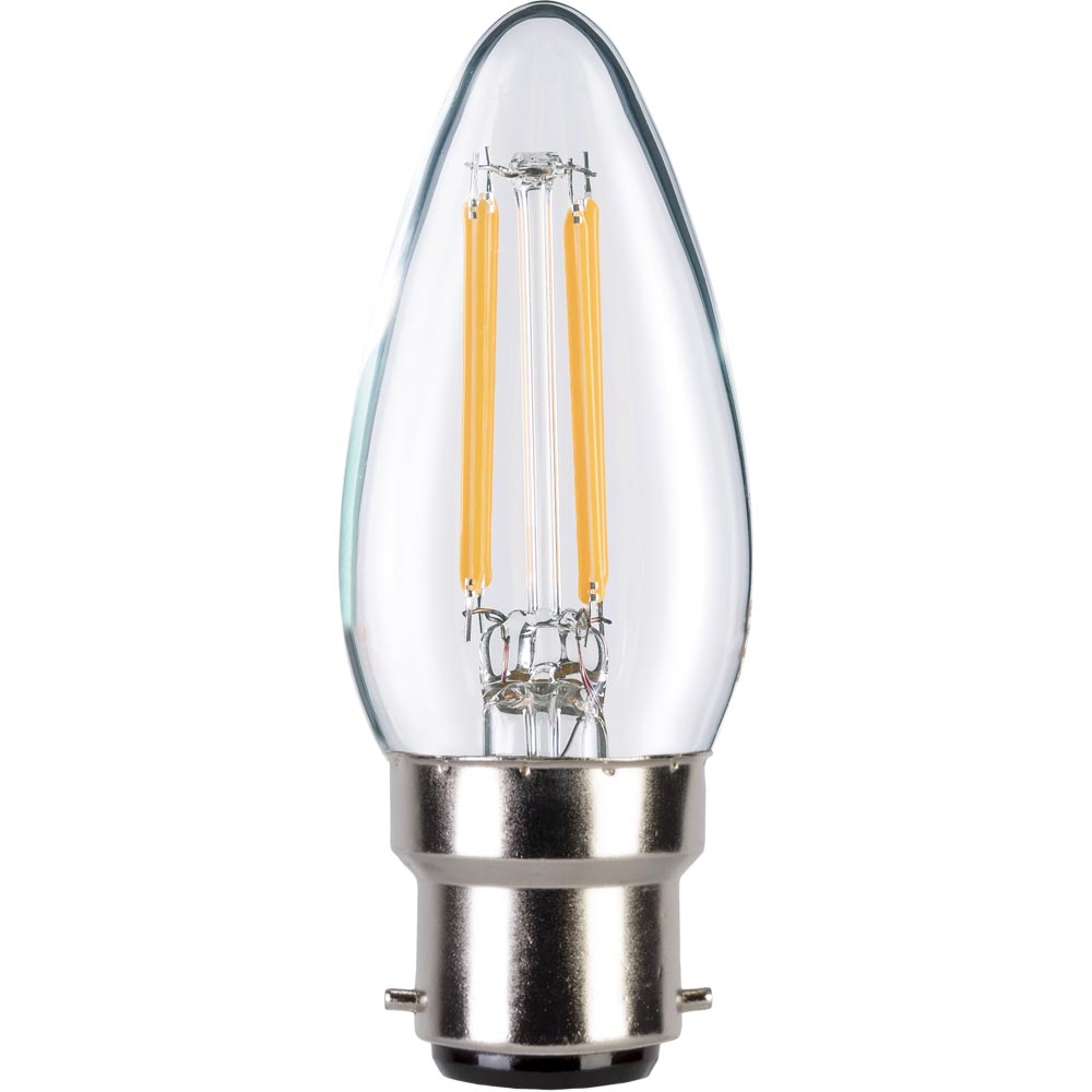 Wilko 2 pack Bayonet B22/BC 250lm LED Filament Candle Light Bulb Non Dimmable Image 2