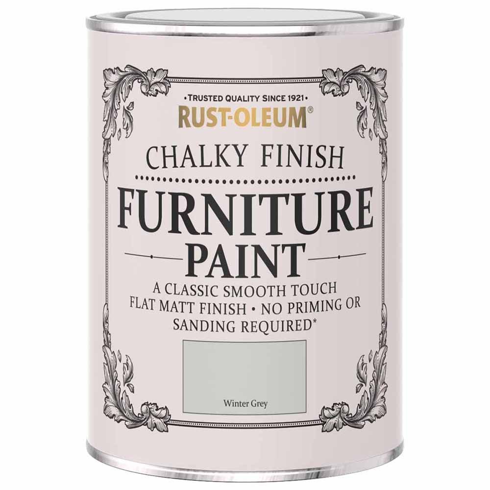 Rust-Oleum Chalky Furniture Paint Winter Grey 125m Image 2