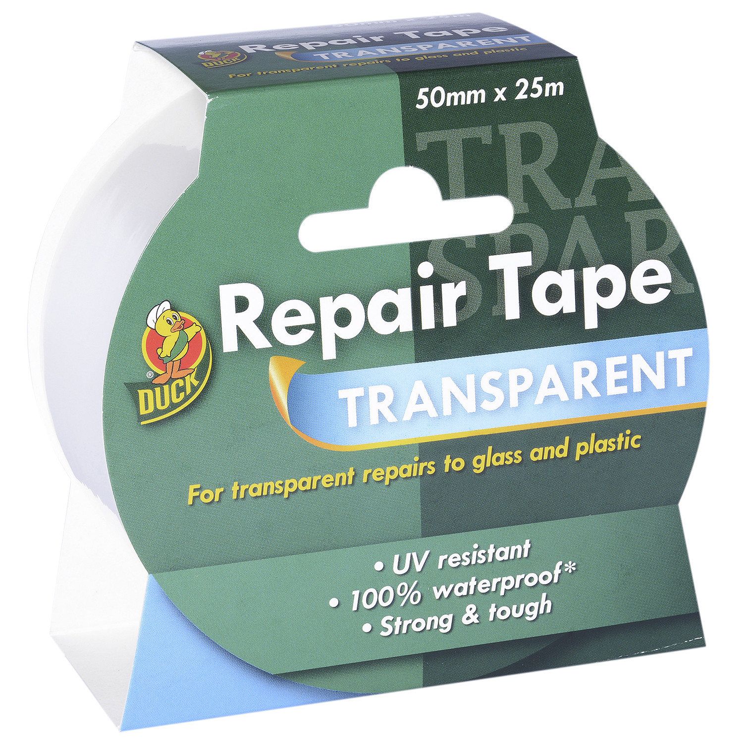 Duck 50mm x 25m Transparent Repair Tape Image 2