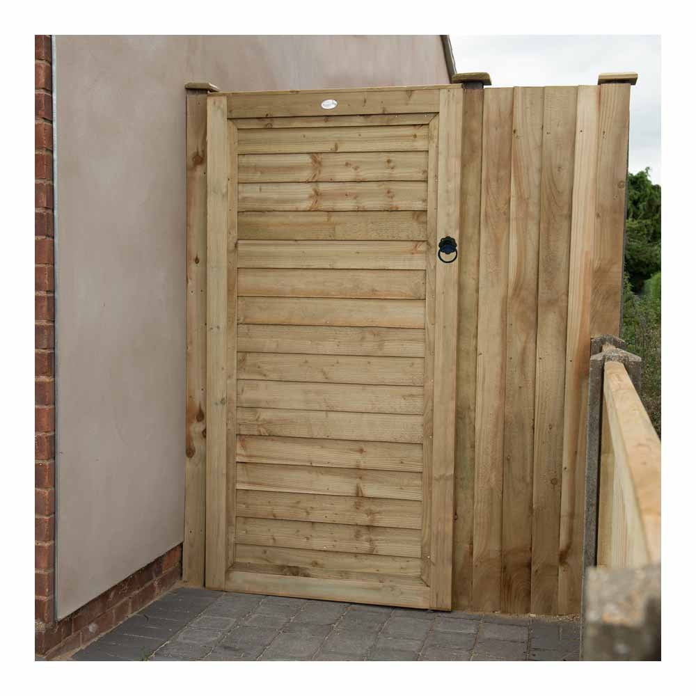 Forest Garden 6ft Pressure Treated Square Lap Gate Image 3