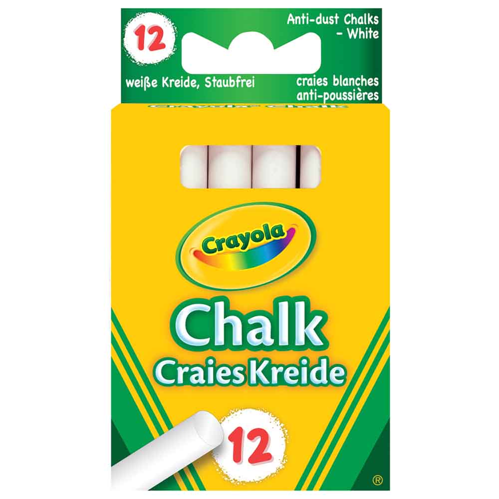 Crayola White Chalks 12 Pack Image 1