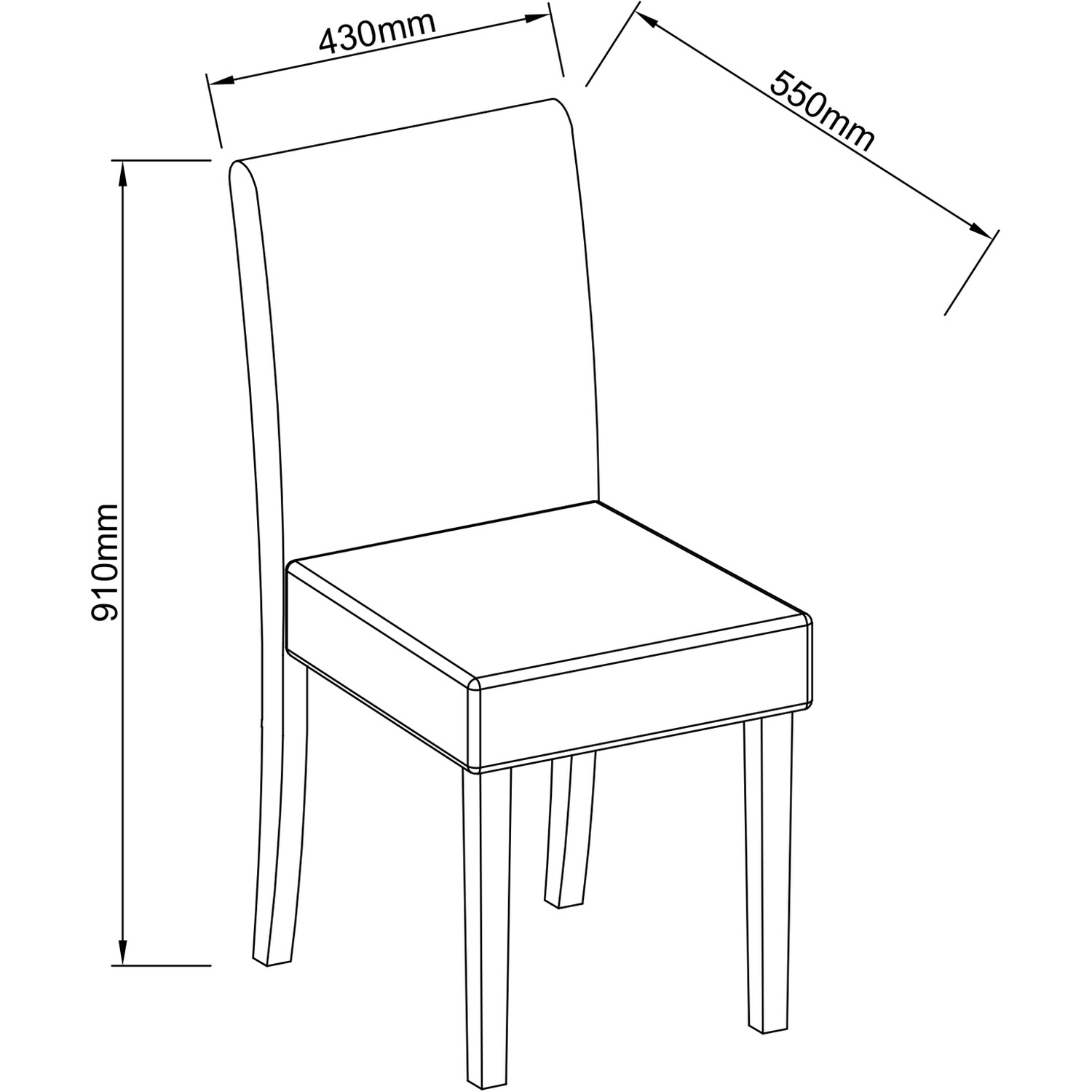Oxford Grey Chair Pair Image 5