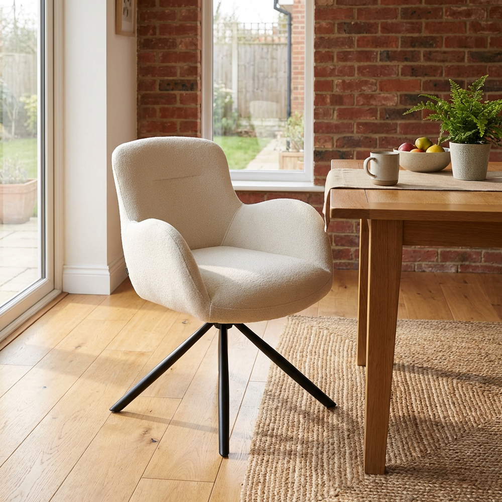 Blaine Swivel Chair - Cream Image 5