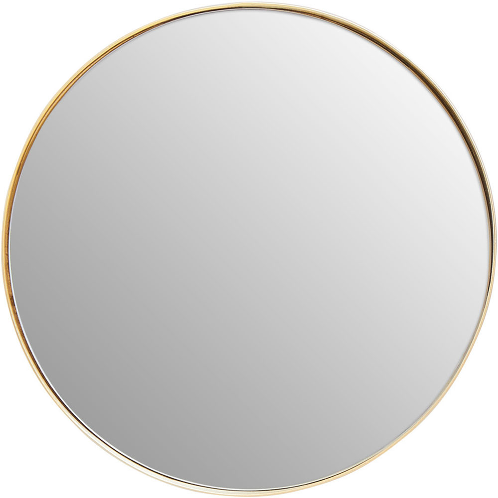 Premier Housewares Gold Cindy Small Round Wall Mirror Image 1