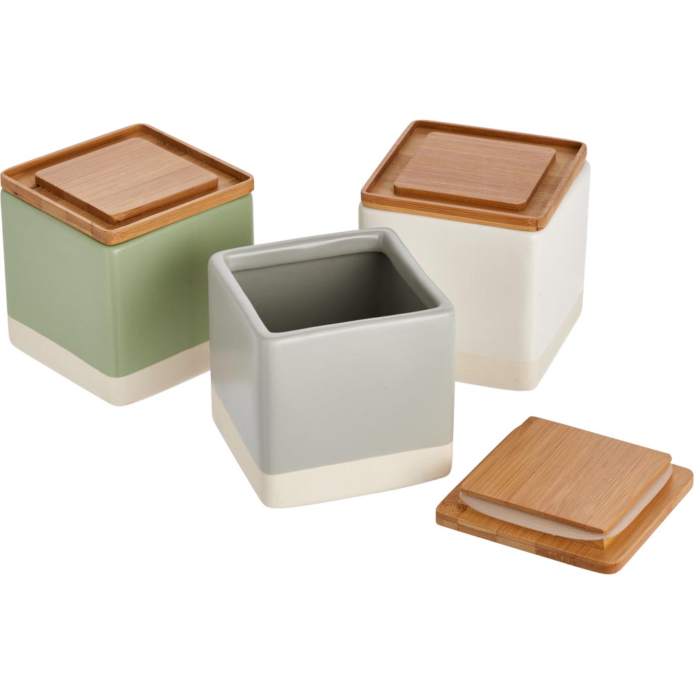 Wilko Peach Stacking Ceramic Storage Jar Image 5