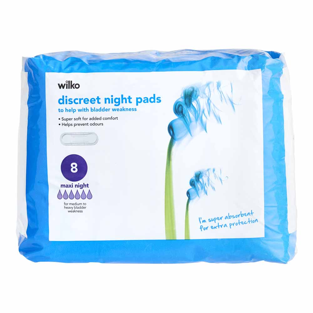 Wilko Maxi Discreet Night Pads 8 Pack Image