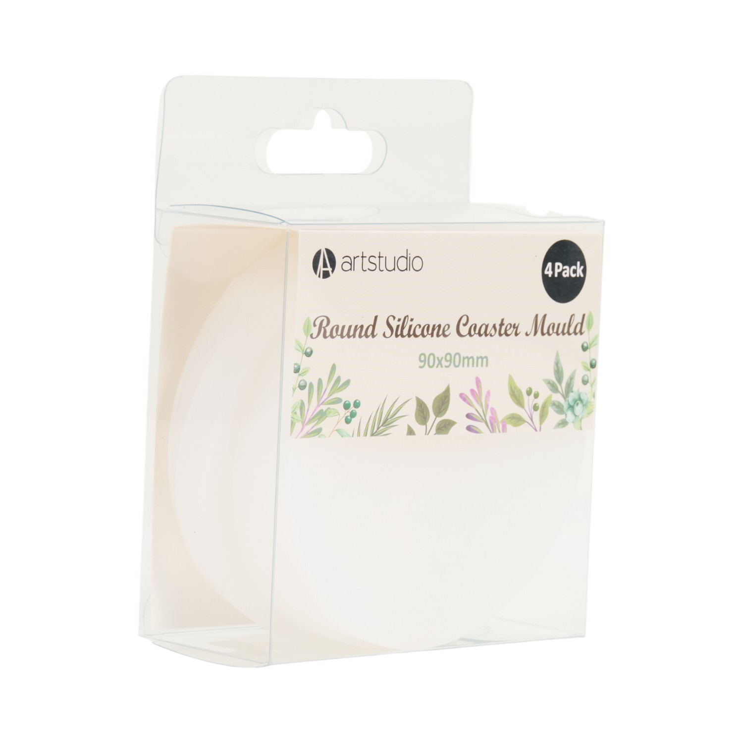 Round Silicone Coaster Moulds White Image 2