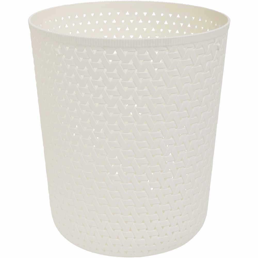 Wilko White Round Storage Basket Medium Wilko