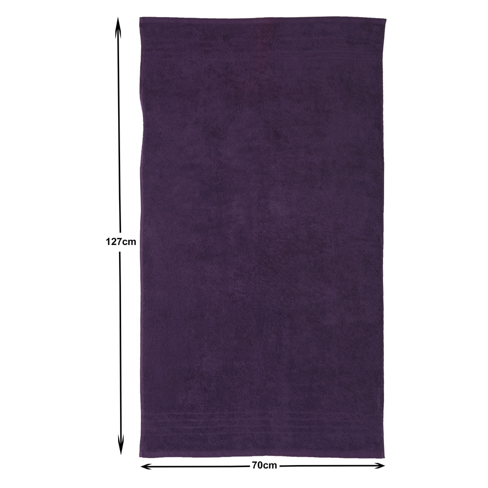 Wilko Purple Bath Towel Image 3