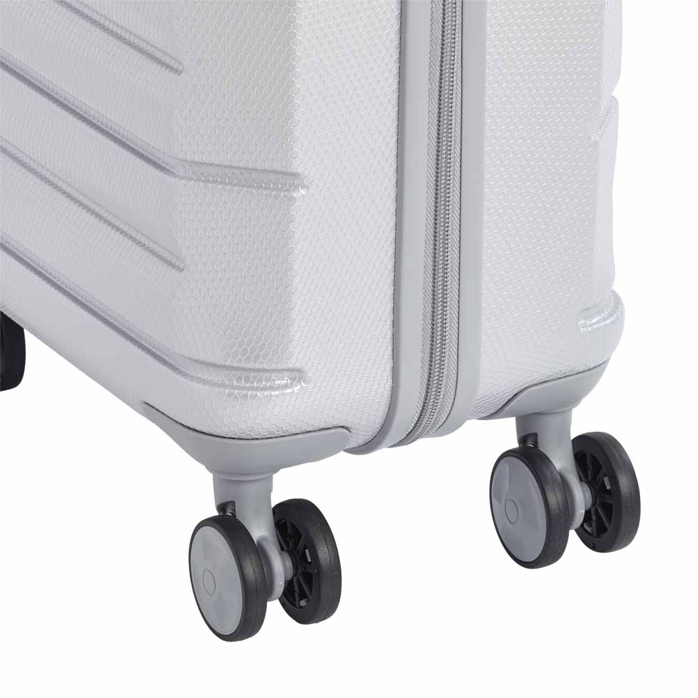 Wilko Hard Shell Suitcase Silver 21 inch Image 6