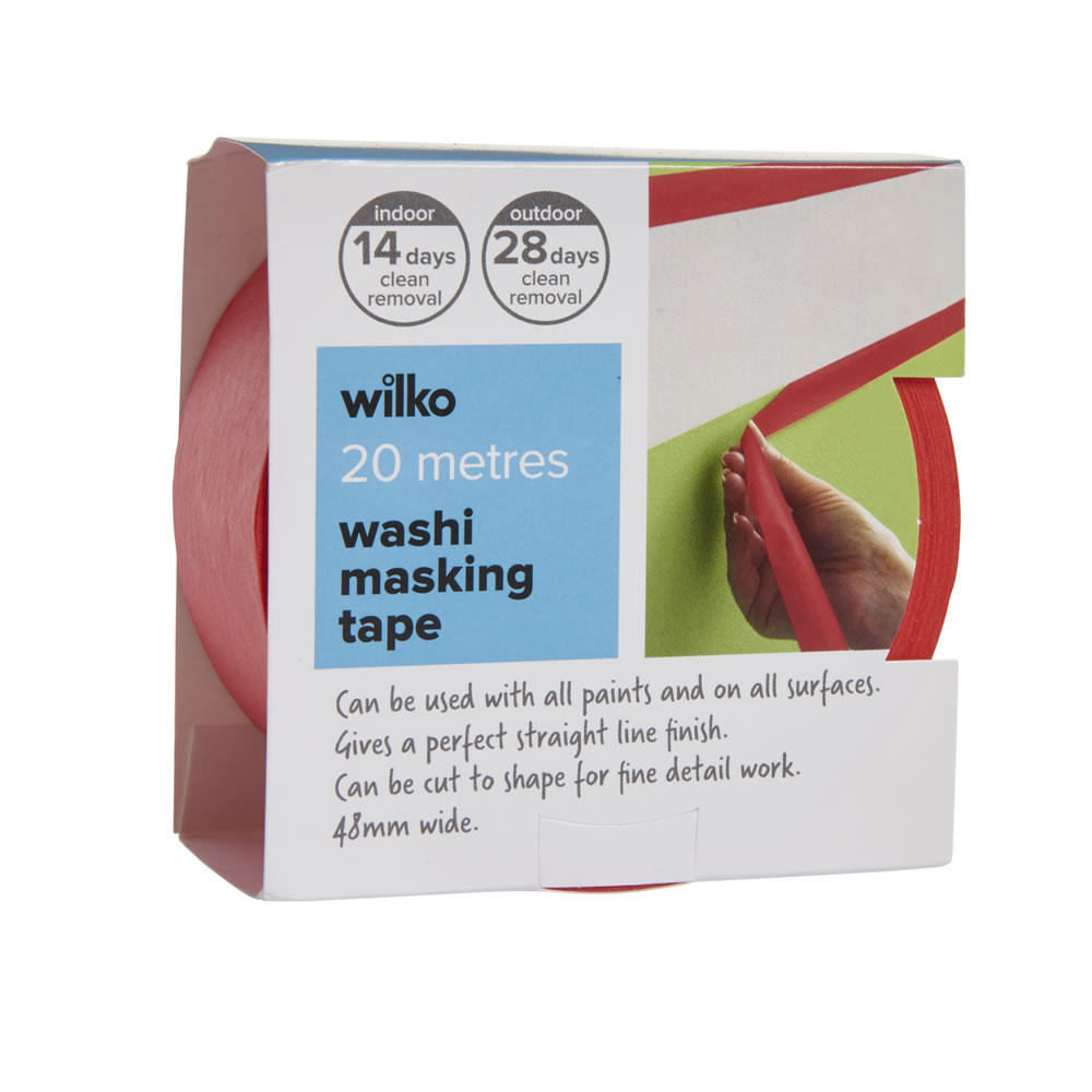 Wilko Washi Masking Tape Smooth 48mm x 20m Image 1