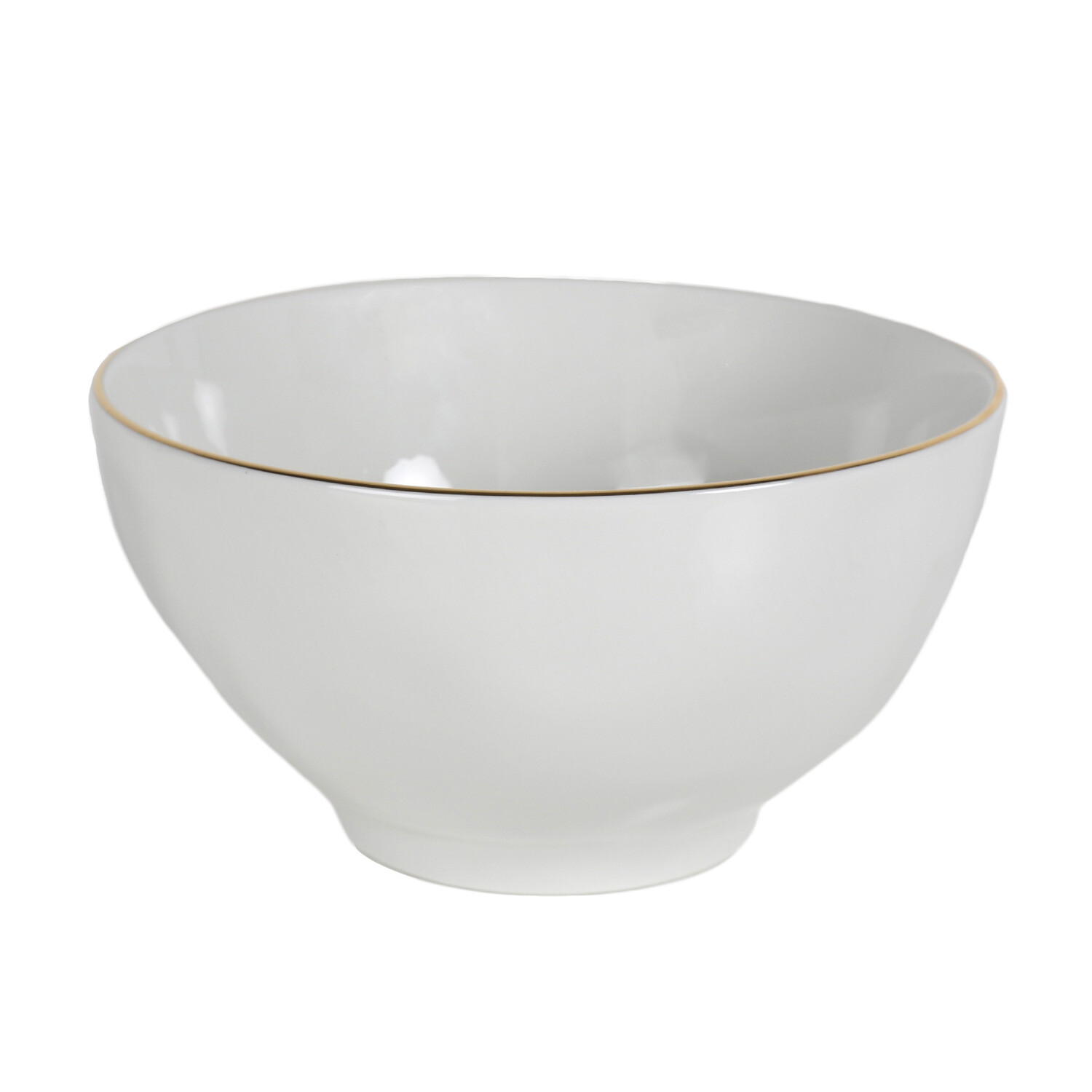 White Gold Rim Porcelain Bowl Image