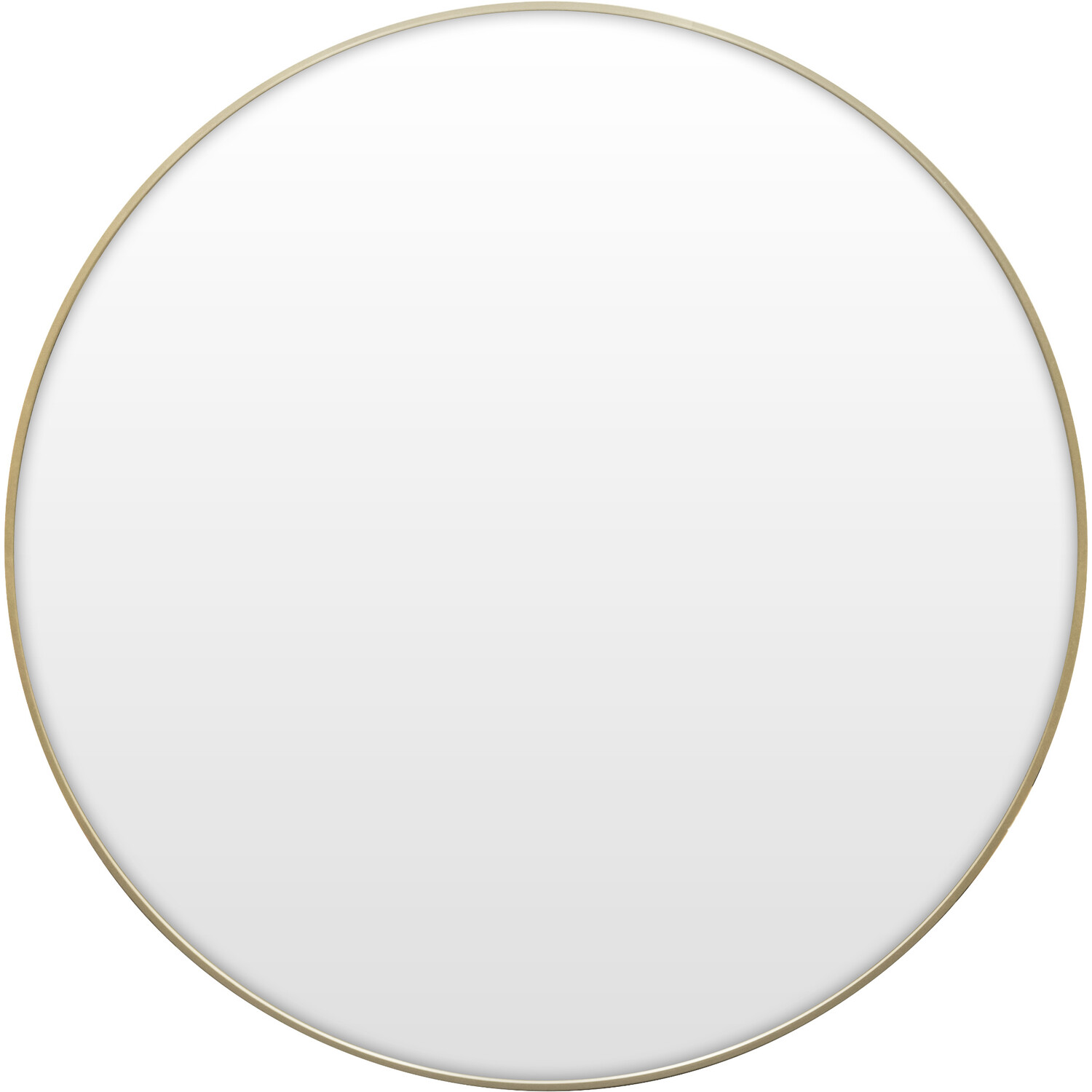 Round Metal Mirror Gold 70cm Image 1