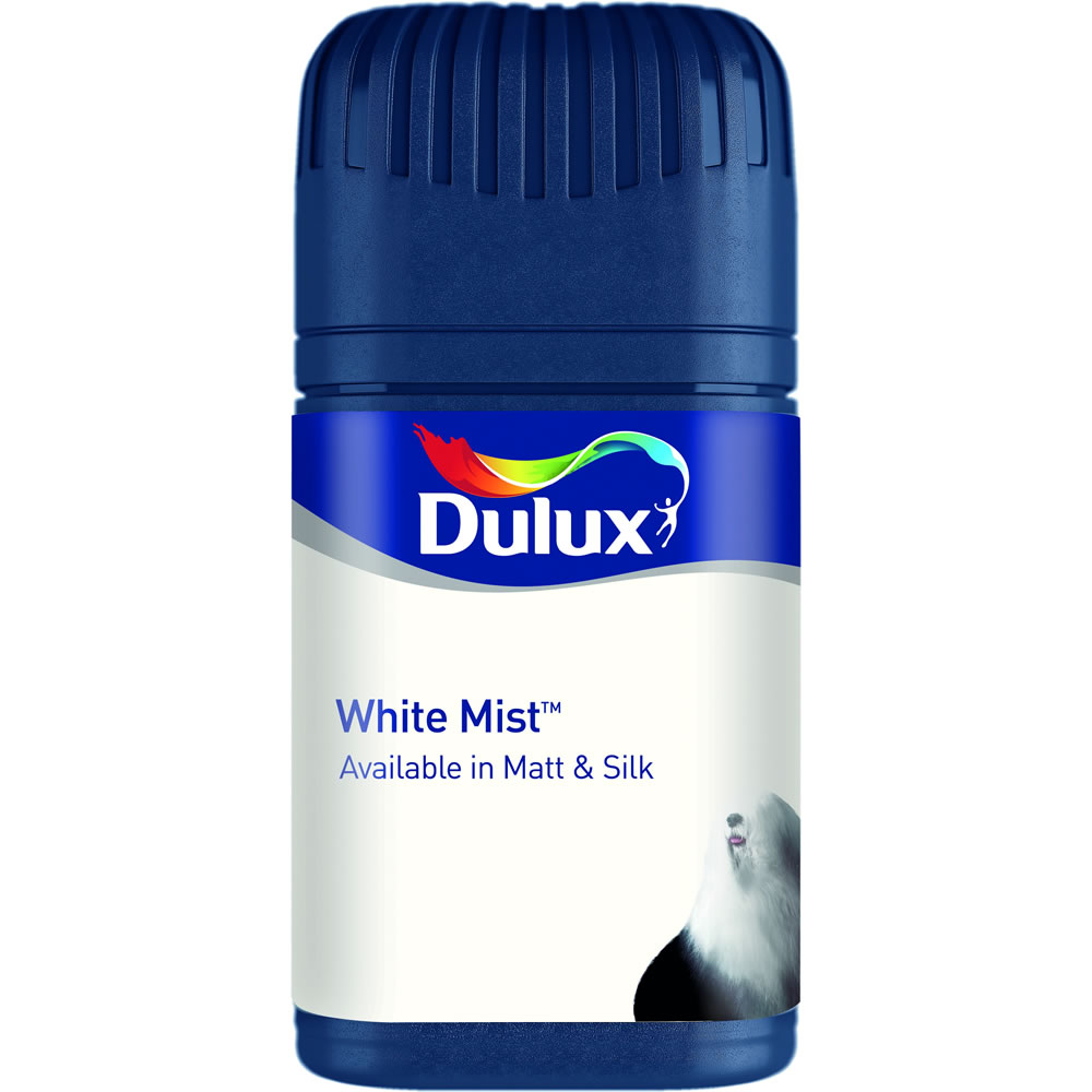 Dulux Matt Emulsion Paint Tester Pot              White Mist 50ml Image 1
