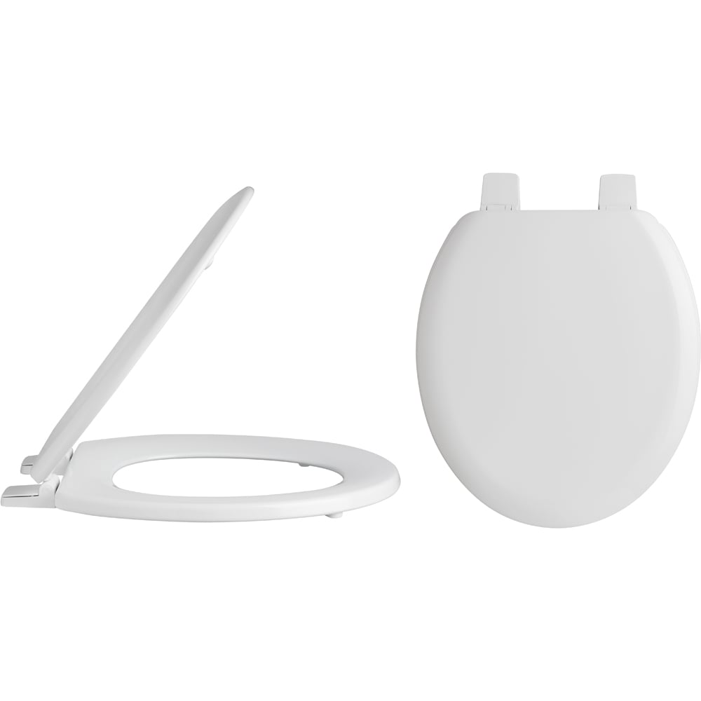 nuie Hudson Reed White Traditional Toilet Seat with Plastic Hinges Image 1