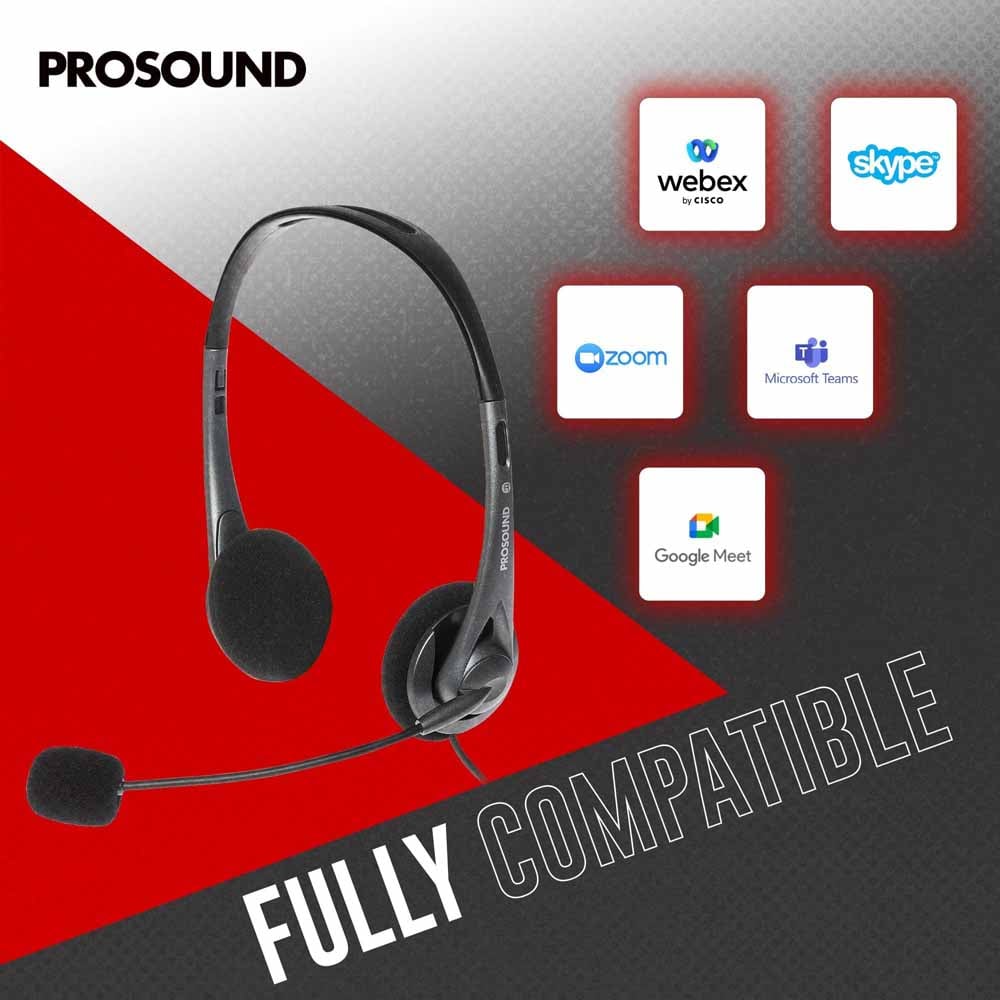ProSound Stereo USB-A Headset with Boom Microphone Image 3