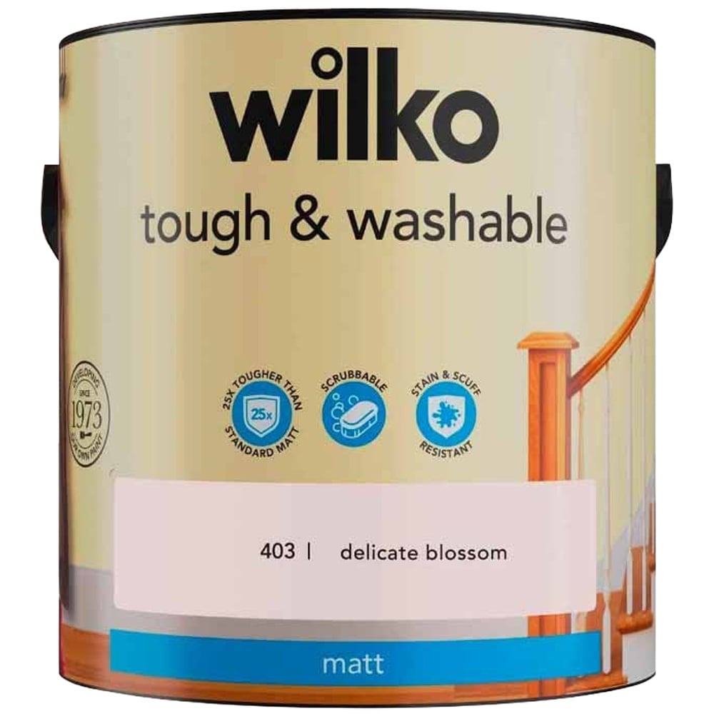 Wilko Tough & Washable Delicate Blossom Matt Emulsion Paint 2.5L Image 3